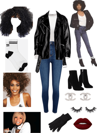pretty girl rock-Whitney Houston outfit