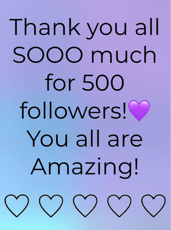 500 followers!!!💜