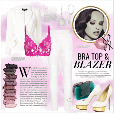 Bra top and blazer Outfit
