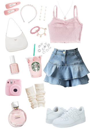 Light pink, soft outfit