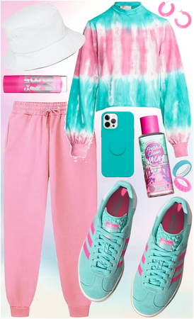 pink & turquoise
