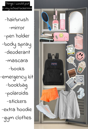 Things I would put in my school locker | Lovely_finley