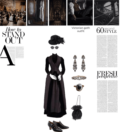 Victorian  goth in chic vibes outfit look idea by g.o. 2022