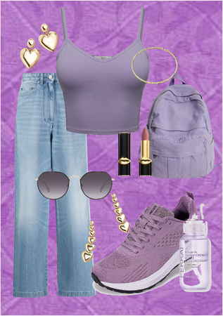 purple basic look