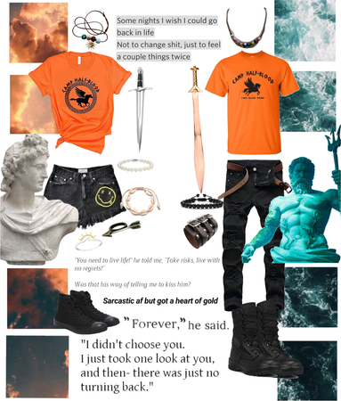CHB OC and Percy Jackson outfits / mood board