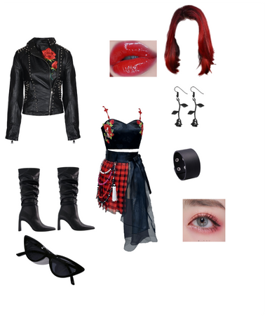 Gothic roses outfit