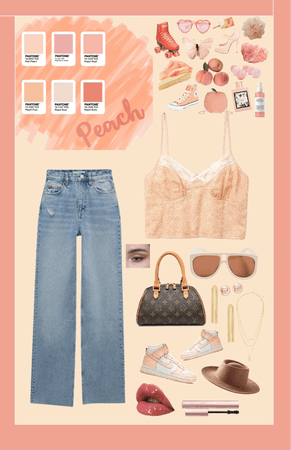 peach outfit