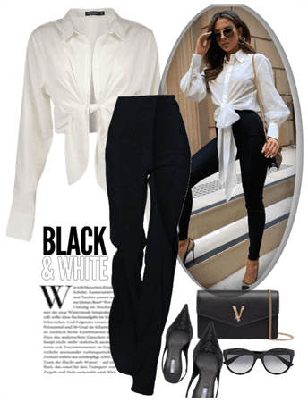 Black Pants, White Top