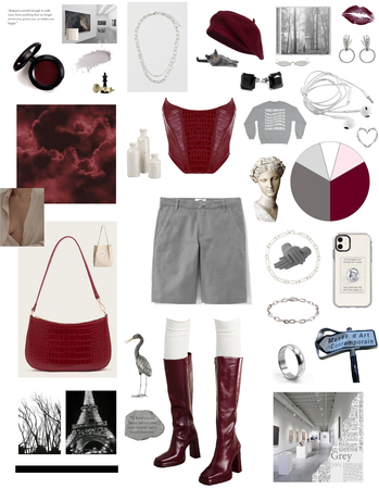 burgundy boots (and grey)