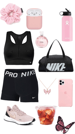 pink workout fit