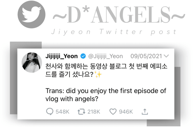D*Angels Jiyeon Twitter Post