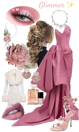 Pink prom inspired by glimmer belcort
