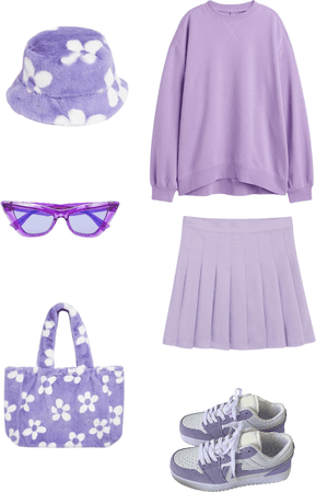 purple outfit by allin