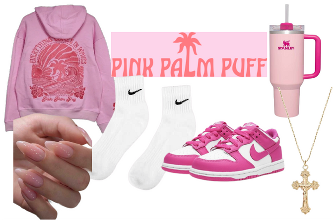 pink plam puff