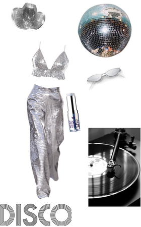 silver disco outfit