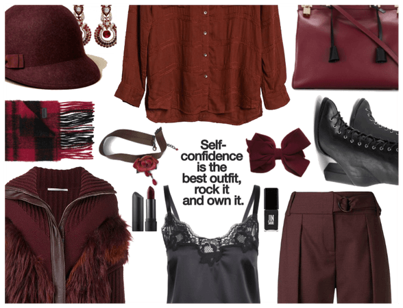 Winter Color Combo: Maroon And Black