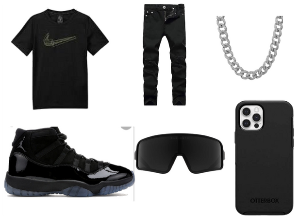 Black Jordan 11 Black FIt