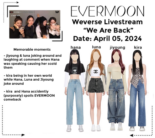 EVERMOON Weverse Livestream  “We Are Back”