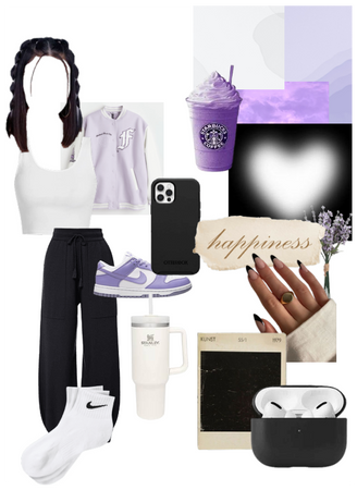black,white,and purple