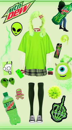 Mountain Dew inspired outfit