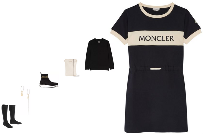 Moncler Kids-logo embroidered dress style