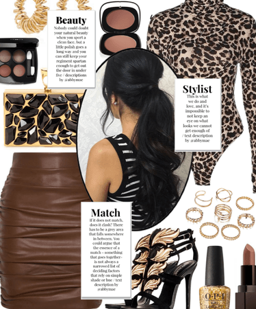 Fall Party 2021 - Leopard Bodysuit & Leather Skirt