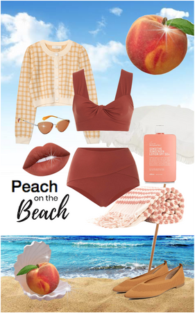 peach beach summer