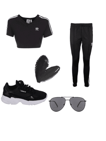 Black Adidas With Sunglasses