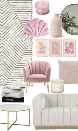 pink&beige home decor