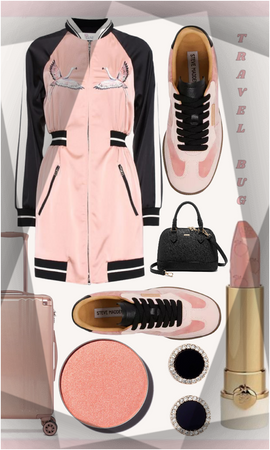 pink track suit dress