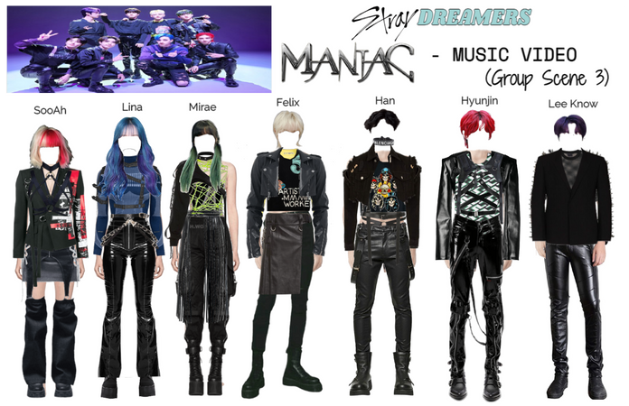 MANIAC - SKZ COLLAB MUSIC VIDEO OUTFITS