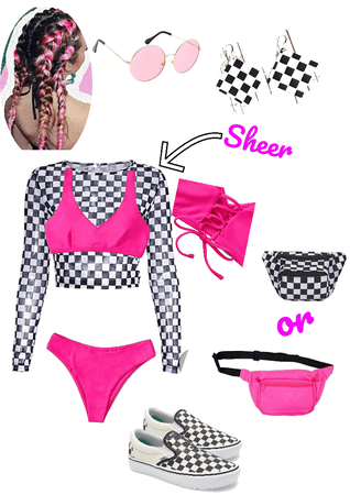hangout fest hot pink and checkered