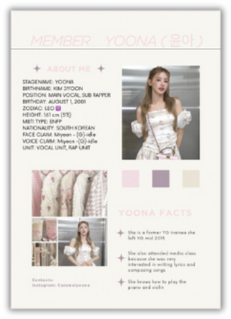 ORIGINAL(원래의)”Yoona Introduction Profile”