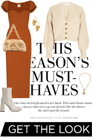 Fall/Winter Knit Dress Luxury Look