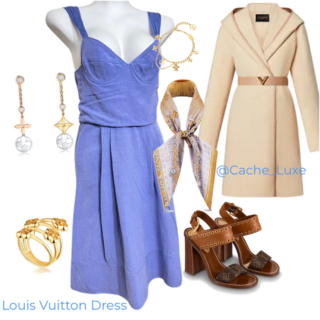 LV LOUIS VUITTON Lavender DRESS