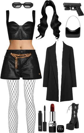 mafia girl outfit 🖤