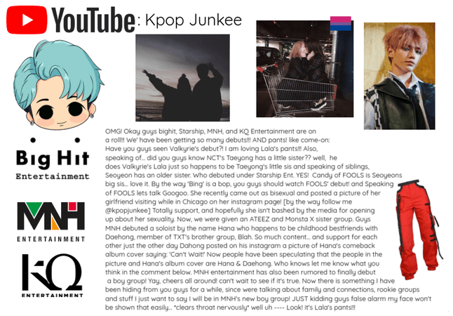 Youtube: Kpop Junkee Update! | Debuts & More!!!!!