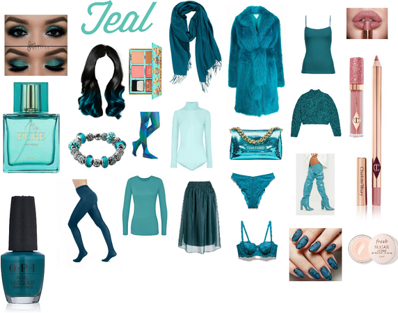 Monochrome Teal Outfit
