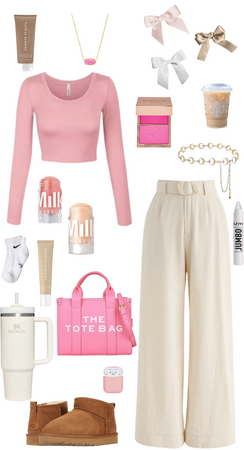 beige and pink bow lovers
