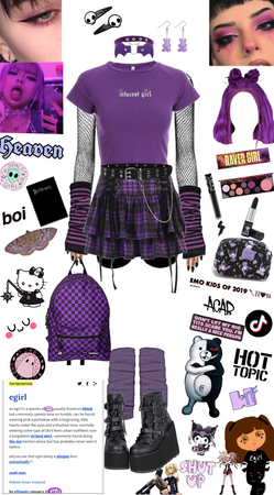 Purple E girl outfit