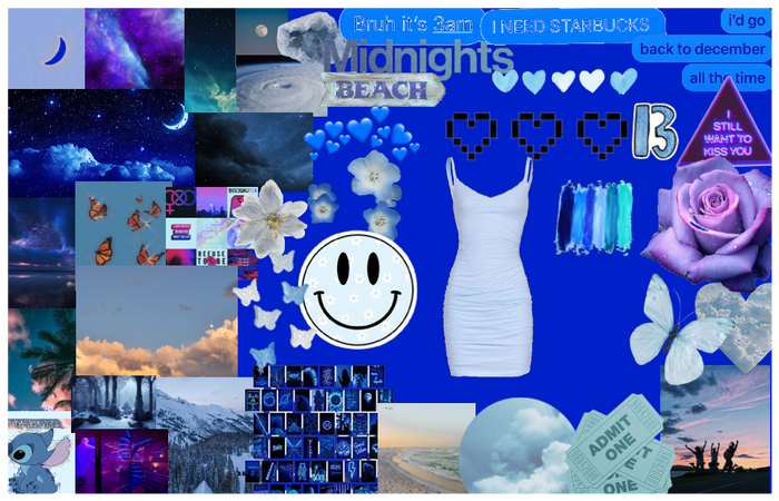 blue mood board