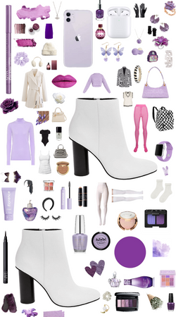 Purple and White Outfit