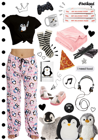 Penguin Pizza Pajama Night🐧✨