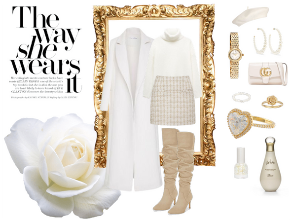 White flower | Art historian outfit