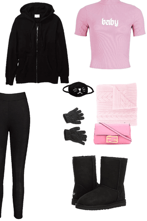 pink and black