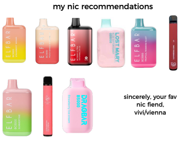 nic/vape recommendations