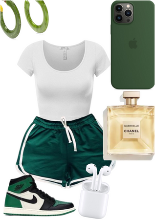 green sports outfit
