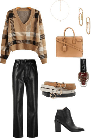 leather and brown
