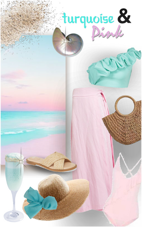 turquoise and pink