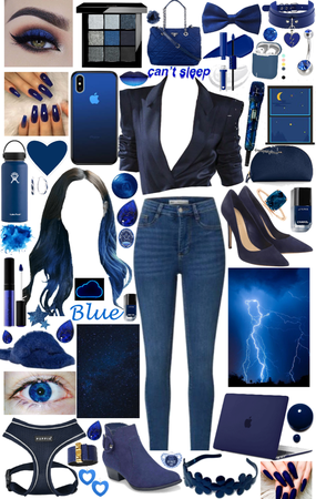 dark blue outfit